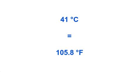 What Is 41 Celsius In Fahrenheit