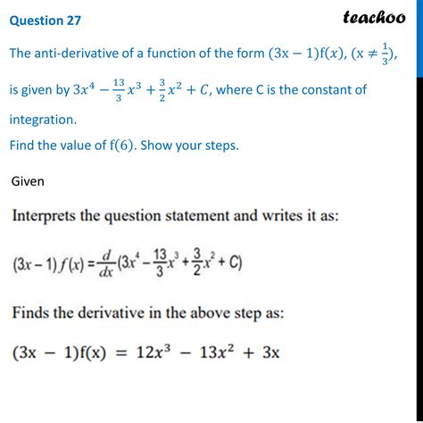 What Is The Antiderivative Of 3x