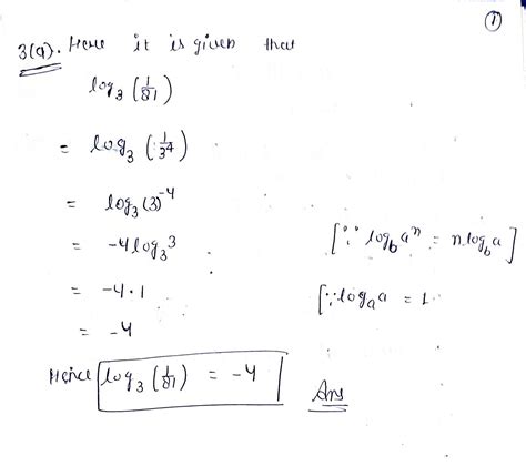 What Is The Value Of Log3 81