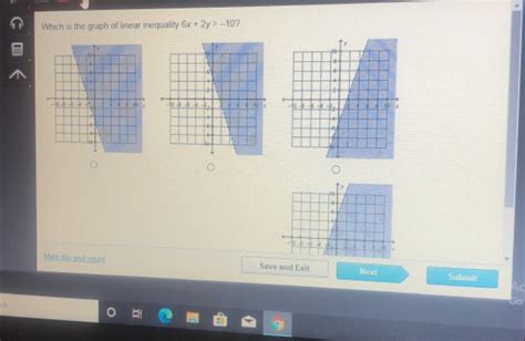 Which Is The Graph Of Linear Inequality 6x 2y 10