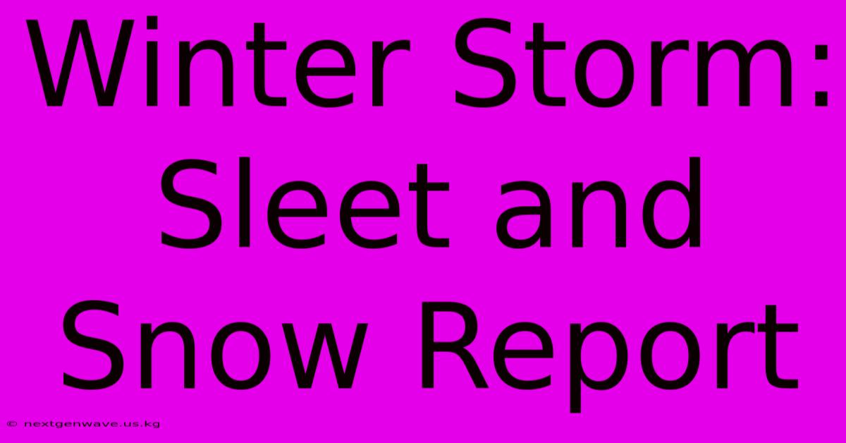 Winter Storm: Sleet And Snow Report