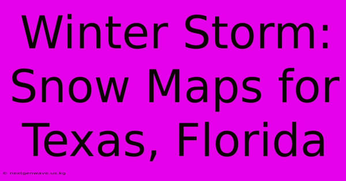 Winter Storm: Snow Maps For Texas, Florida