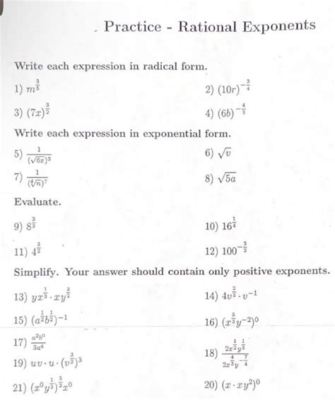 Write Each Expression In Radical Form